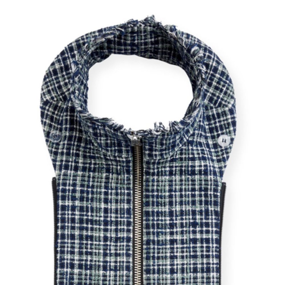 Veronica Beard Adara Dickey Navy Green Plaid